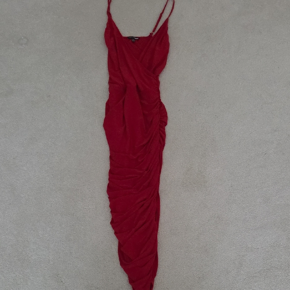 Fashion Nova Red Asymmetrical Dress